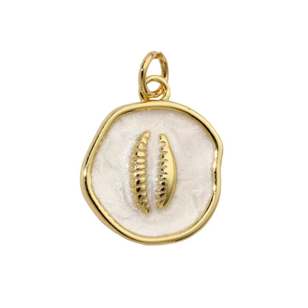 Cercle perlé blanc coquillage 1