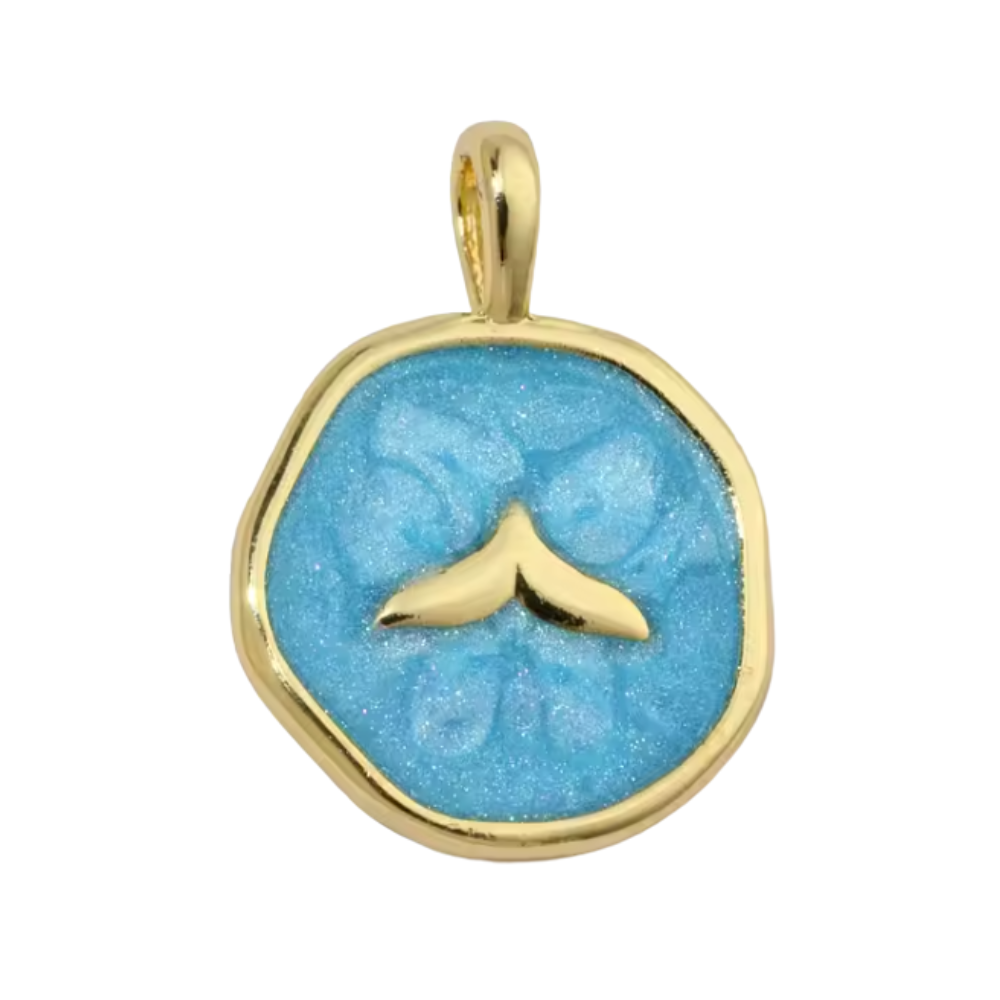 Cercle perlé bleu baleine