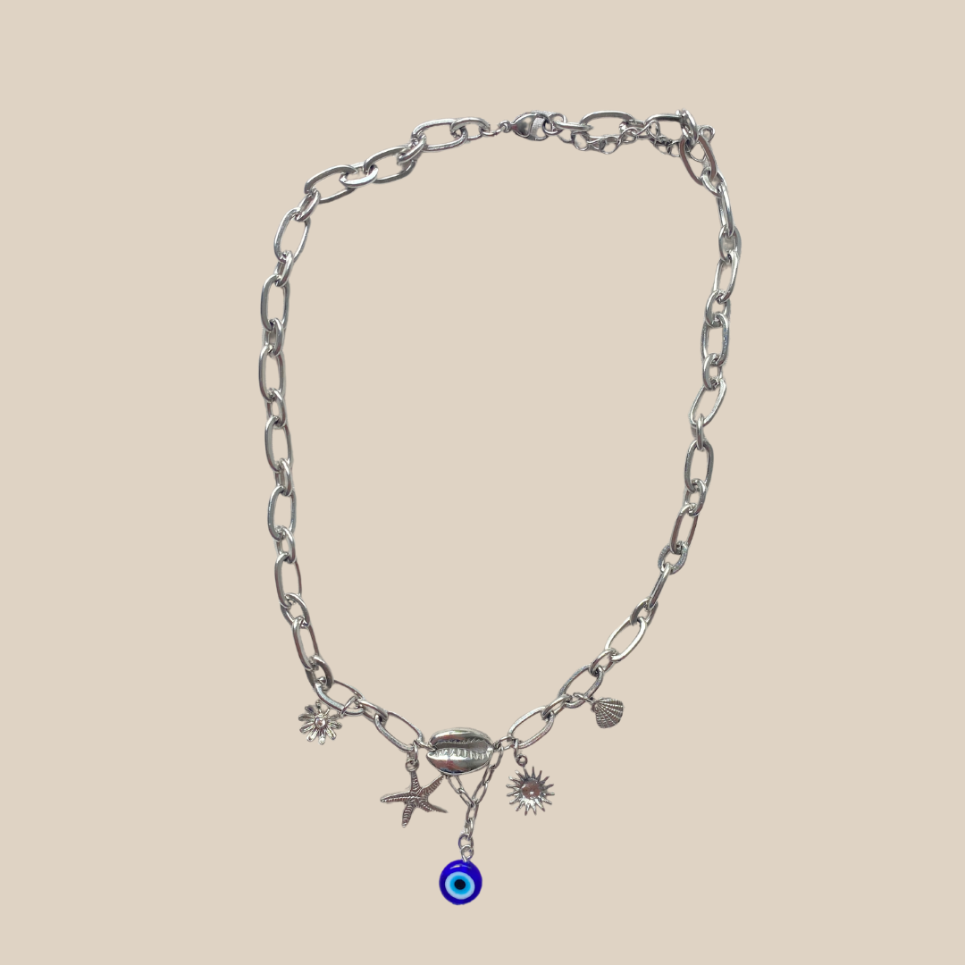 Collier Roseau ajustable – acier inoxydable argenté – Solera