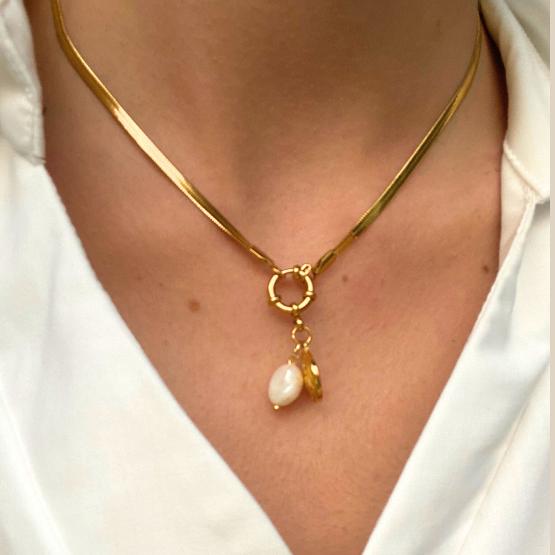 Collier Cannes – Perles d’Eau Douce & Acier Inoxydable