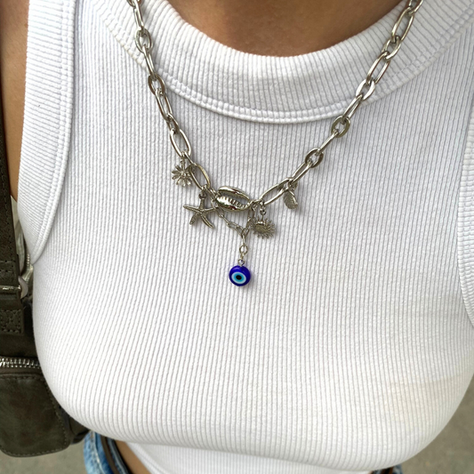 Collier Roseau ajustable – acier inoxydable argenté – Solera
