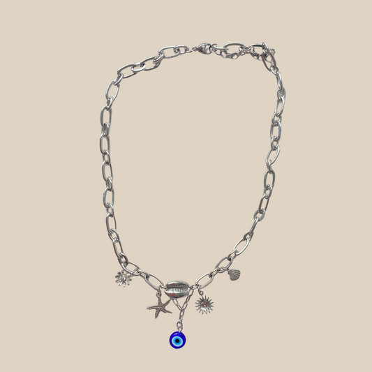 Collier Roseau ajustable – acier inoxydable argenté – Solera