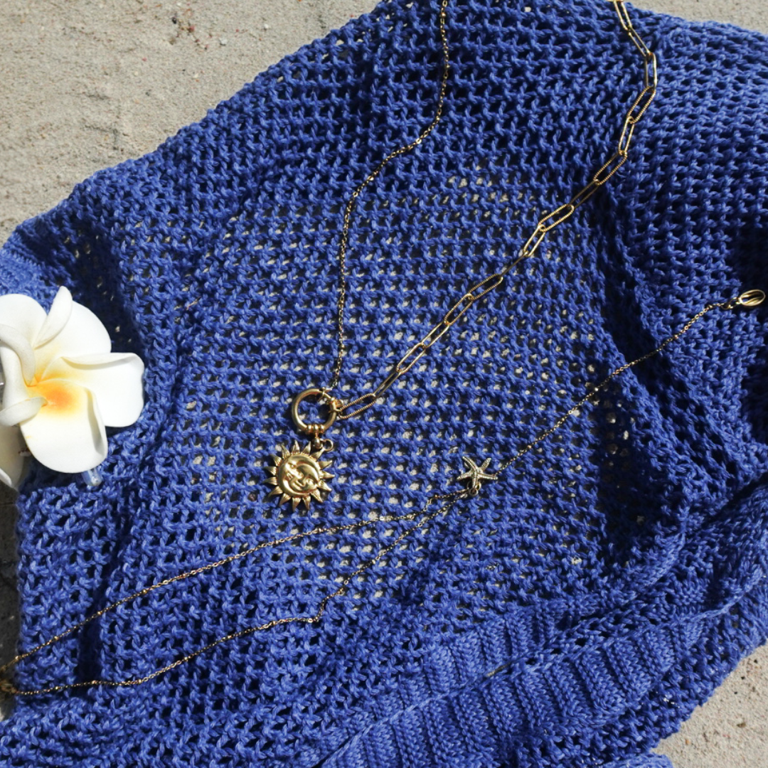 Collier Soleil ajustable en acier inoxydable doré – Solera